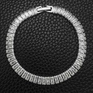 7” NEW 925 STERLING SILVER CUT DIAMOND BRACELET, NICE BRACELET, CUTE BRACELET